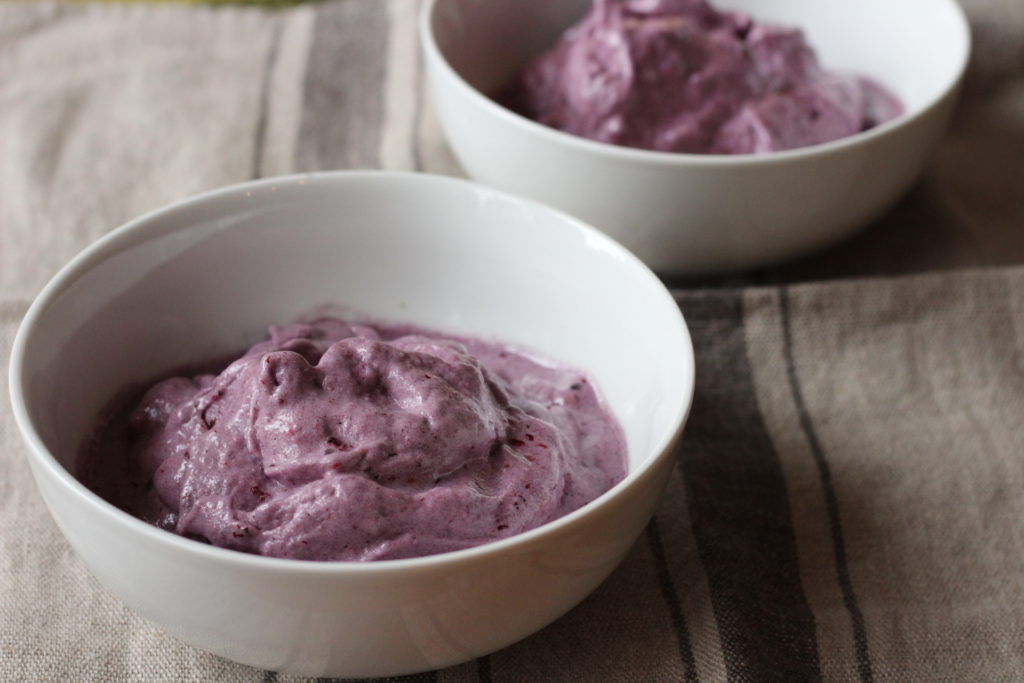 Blackberry Banana Nice Cream Bowls