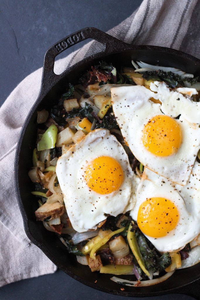 Biltong Hash in Lodge Cast Iron