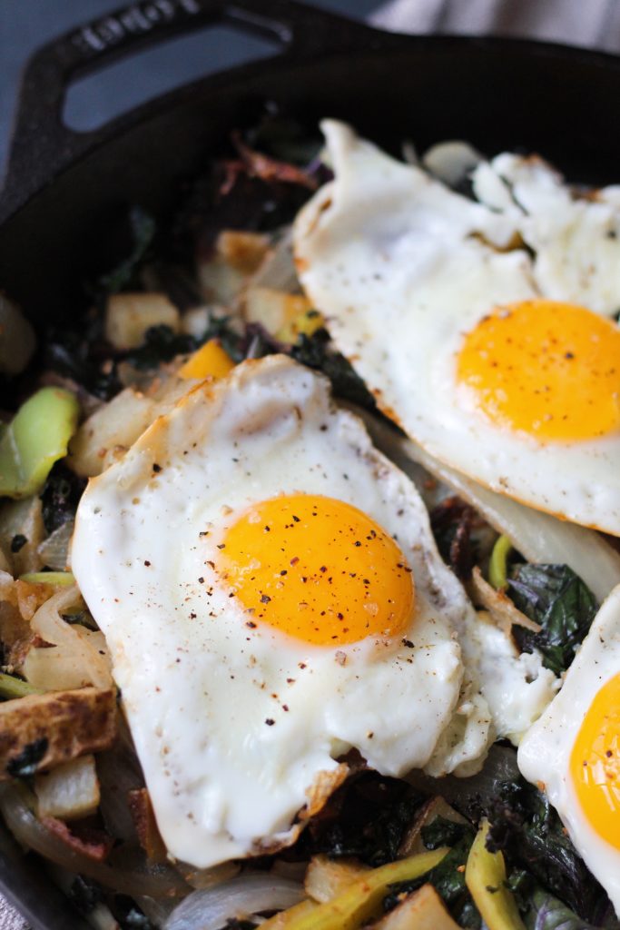 Biltong Hash Cast Iron Close Up