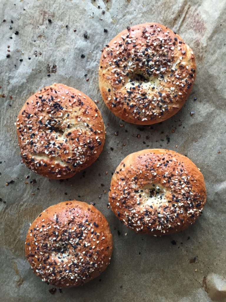 Everything Bagel - a modified version of a New York style classic. Savory and chewy, perfect with vegan cream cheese.