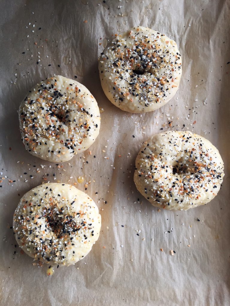 Everything Bagel - a modified version of a New York style classic. Savory and chewy, perfect with vegan cream cheese.