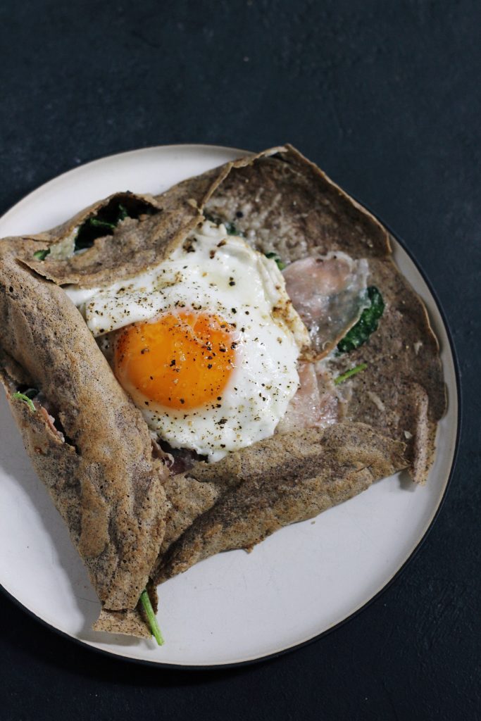 Buckwheat Galettes (Crepes) with Prosciutto, Parmesan and Kale - French ...