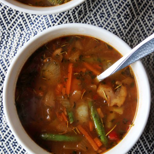 Easy 10 Minute Pantry Vegetable Soup - French Pressed Kitchen